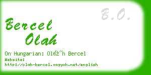 bercel olah business card